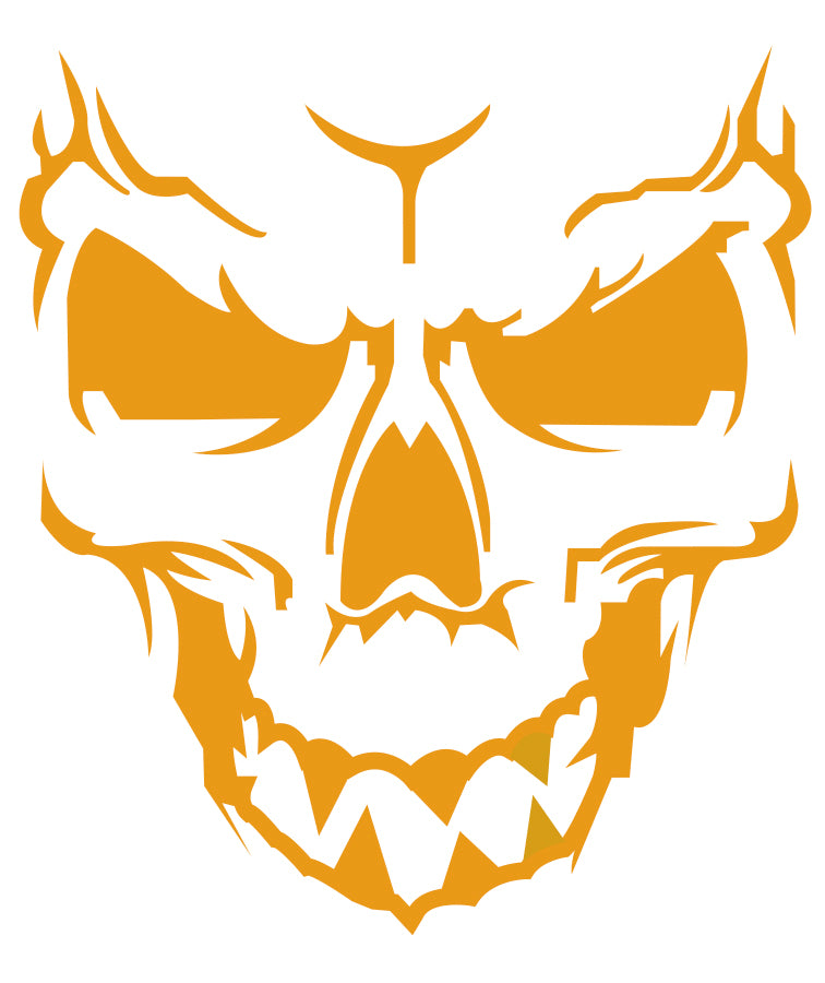 Skull Face design for custom printing on t-shirts and apparel