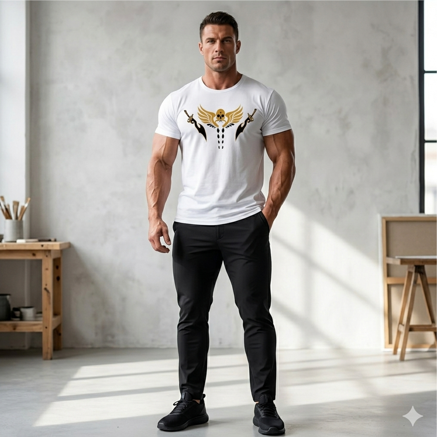 “Winged Skull T Shirt.”