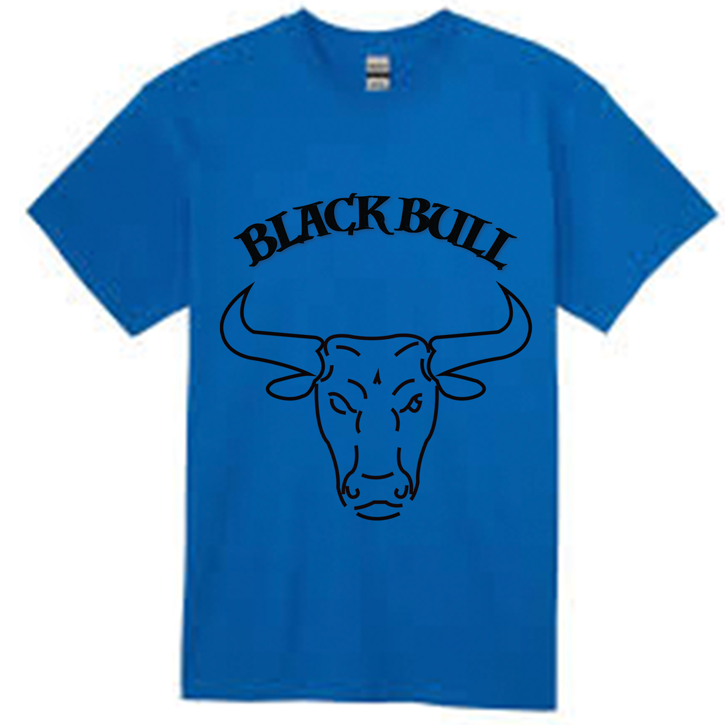 Bold Blue Bull Graphic T-Shirt