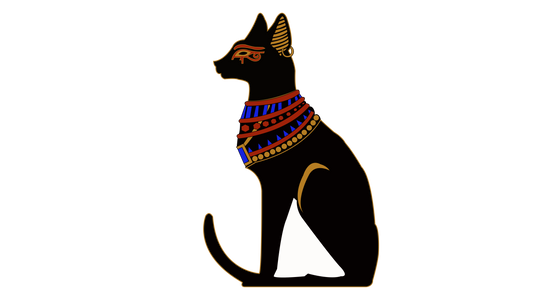 Egyptian Black Cat  design for custom printing on t-shirts and apparel