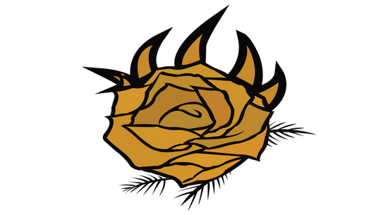  Golden Black Flower design for custom printing on t-shirts and apparel