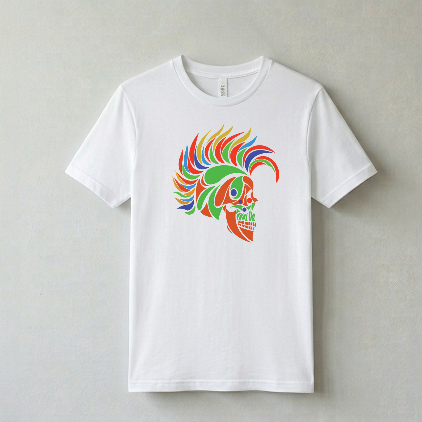 “Rebel Color Skull Tee – Bold Style Meets Pure Comfort.’’