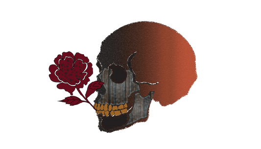 Skull Flower artwork for custom t-shirt printing and wall posters
