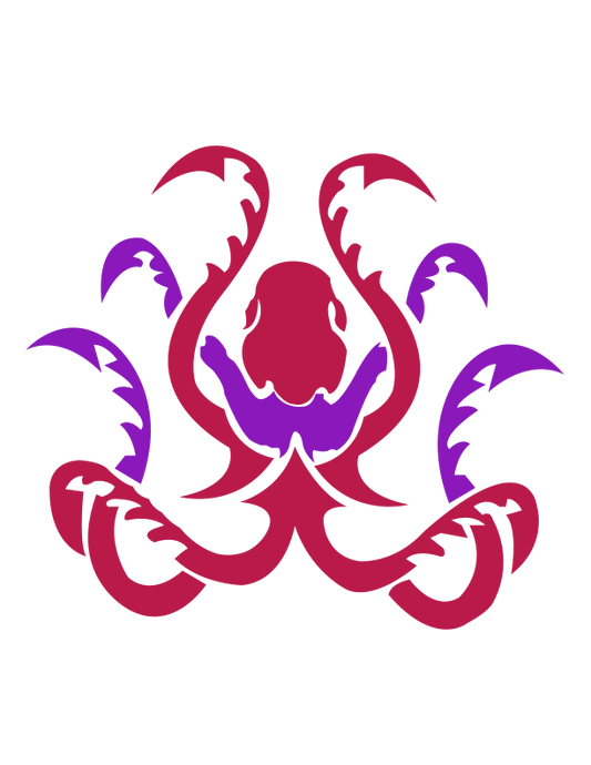 Octopus design for custom printing on t-shirts and apparel
